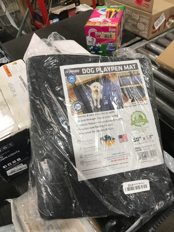 Photo 1 of Drymate Dog Playpen Mat, Absorbent, Waterproof, Non-Slip, Machine Washable, Jumbo XXL Size (60x74), Reusable Puppy Pad for Training, Whelping, Housebreaking, Incontinence, and Crate/Kennel (USA Made)