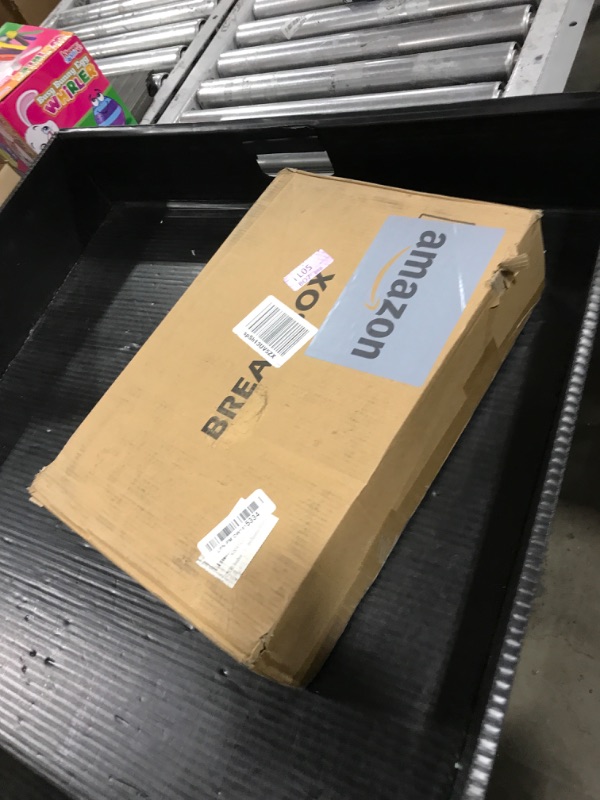 Photo 1 of STDDRE Bread Box for Kitchen Countertop Bin Double Layer Bread Box Storage Container Extra Large Capacity Farmhouse Bread Box with Diamond Pattern Windows (White, Large)