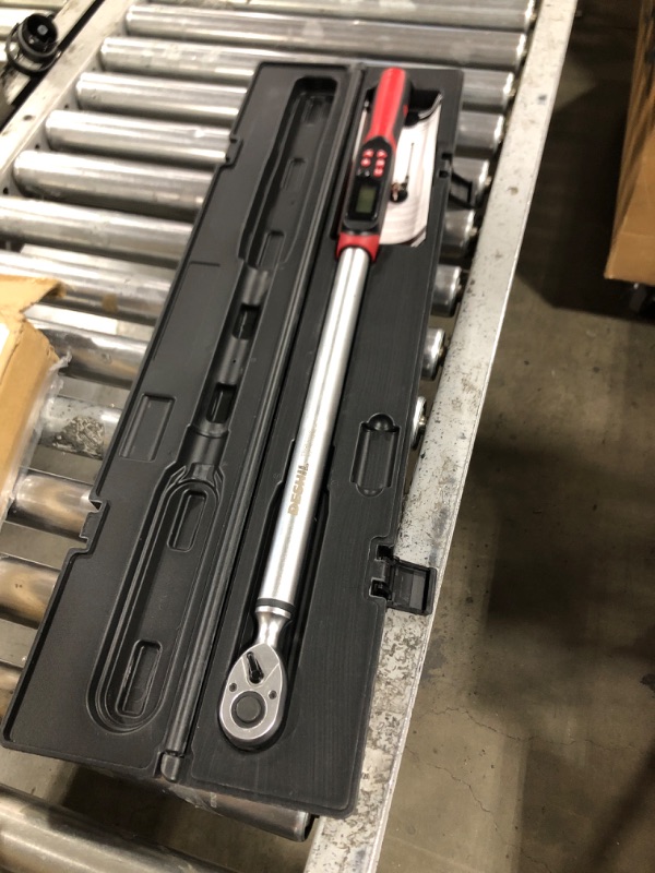 Photo 1 of DESHIL Torque Wrench, 1/2 Drive Digital Torque Wrench 12.5-250.8 ft-lbs(17-340Nm) ±2% High Accuracy, Inch Pound Torque wrench with Buzzer& LED Flash Notification, for Bike/Motorcycle/Auto Repair