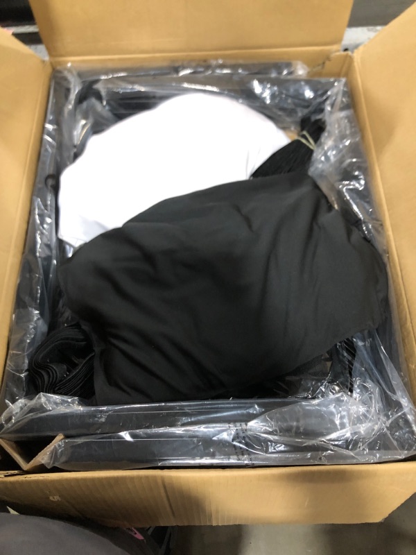 Photo 1 of Starfavor DJ Facade Booth Portable Event Cover Screen - Foldable 4 Detachable Metal Frame Light Projector Display Scrim Panel Stand with Carry Bag (White and Black)