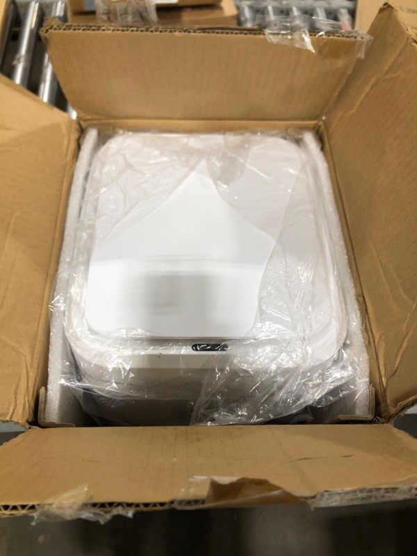 Photo 1 of Self Sealing and Self Changing Smart Automatic Trash Can with 7 × Specialized Garbage Bags Ring, TYPE-C Charging Port, Built-In Li-Ion Battery, 4.5 Gallon, White for Kitchen, Home, Office and More