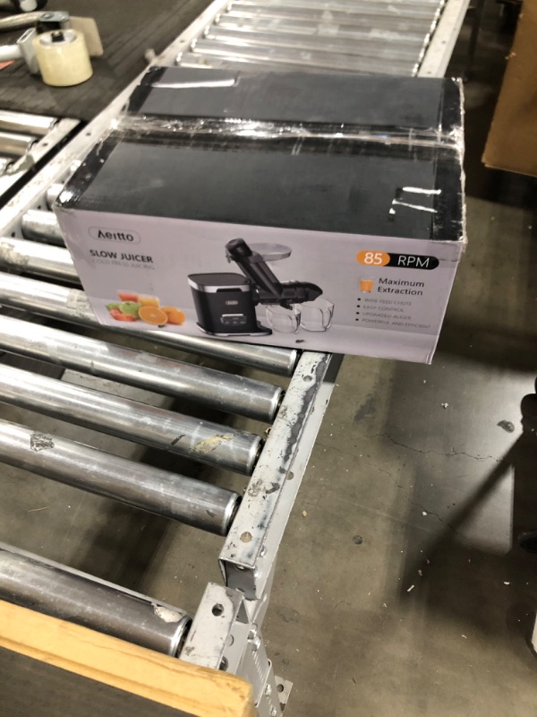 Photo 1 of Aeitto Cold Press Juicer Machines, 3.6 Inch Wide Chute, Large Capacity, High Juice Yield, 2 Masticating Juicer Modes, Easy to Clean Slow Juicer for Vegetable and Fruit, Silver