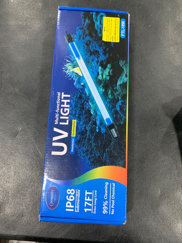 Photo 1 of 18W Aquarium UV Light for 100-1000 Gallon, UV Pond Water Clarifier for Koi Pond, Swimming Pool, Spa, Large Fish Tank, Cold Plunge UV Light for Pond Algae Control