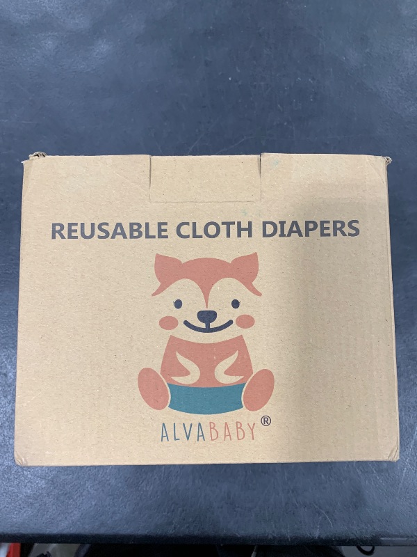 Photo 1 of ALVABABY Baby Cloth Diaper 6 Pack with 12 Inserts One Size Cloth Diaper Covers Adjustable Washable Reusable for Baby Girls and Boys