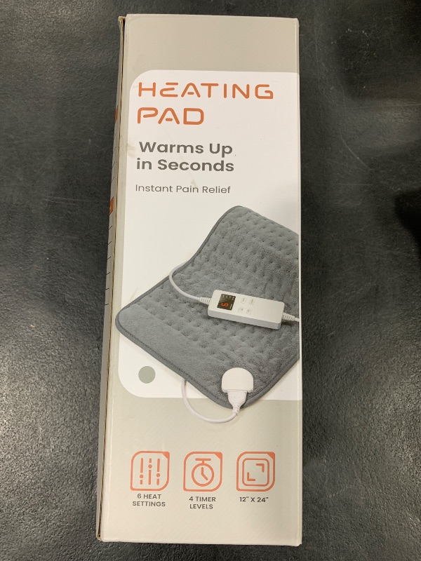 Photo 1 of Heating Pad for Back Pain Relief & Cramps, KOT Heating Pads with Auto Shut Off Large, 6 Heat Settings Electric Heated Pad, Gifts for Women, Gifts for Men, 12" x 24"