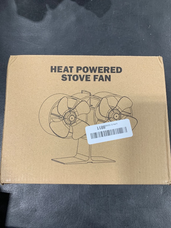 Photo 1 of Xmasneed Wood Stove Fan Heat Powered, 8 Blade Wood Burning Stove Fans for Buddy Heater, Fireplace Fan Non-Electric, Heat Fan for Stove/Pellet/Log Burner (with Magnetic Thermometer), Dual Motors