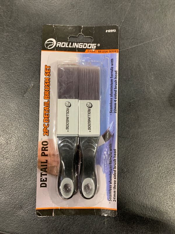 Photo 1 of ROLLINGDOG Paint Brush for Trim - Edging Paint Brush 2PC, 1PC Triangular Brush and 1PC Square Trim Brush, Cut in, Edger, Corner, Sash Painting