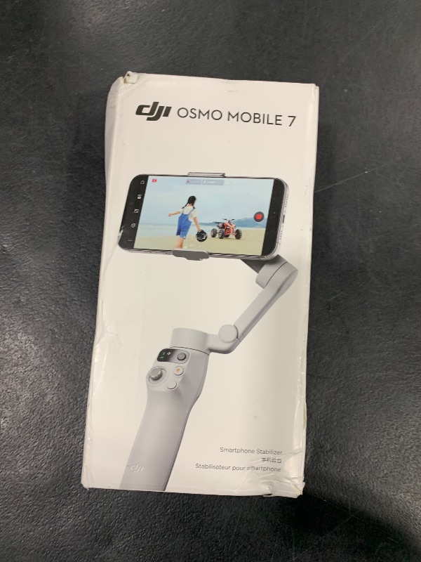 Photo 1 of DJI Osmo Mobile 7 Gimbal Stabilizer for iPhone, Android, Built-in Tripod, Ultra-Light, Comfortable Grip, 3-Axis Phone Gimbal, ActiveTrack 7.0, ShotGuides, One-Tap Edit, 10hrs Use, Phone Charging