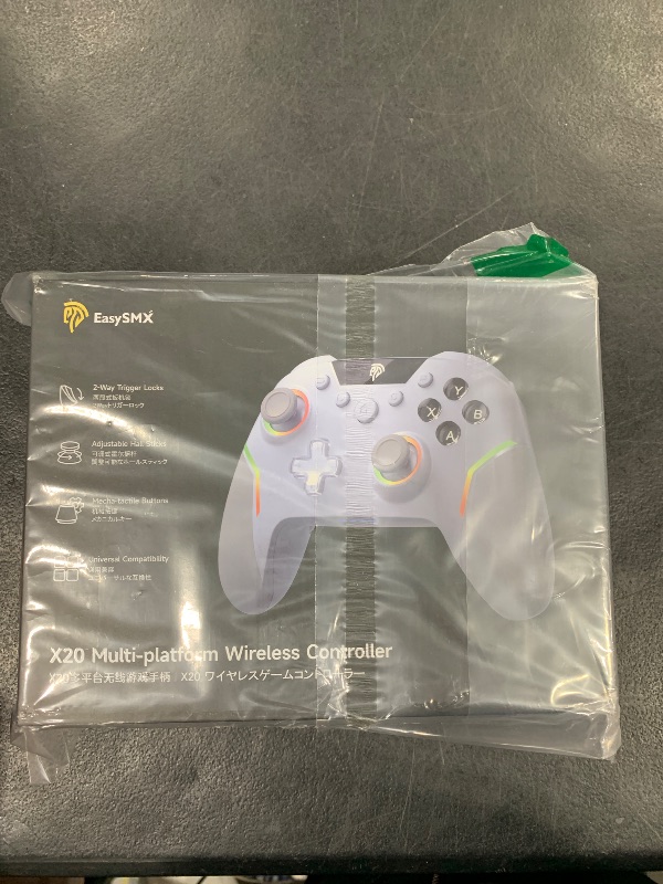 Photo 1 of EasySMX X20 Wireless Gaming Controller with RGB Backlit, 2-Stage Hall Effect Stick, 1000Hz Polling Rate, 6-Axis Gyro on Multi-Platform, Mech Buttons- Compatible with PC/Switch/Steam/Android