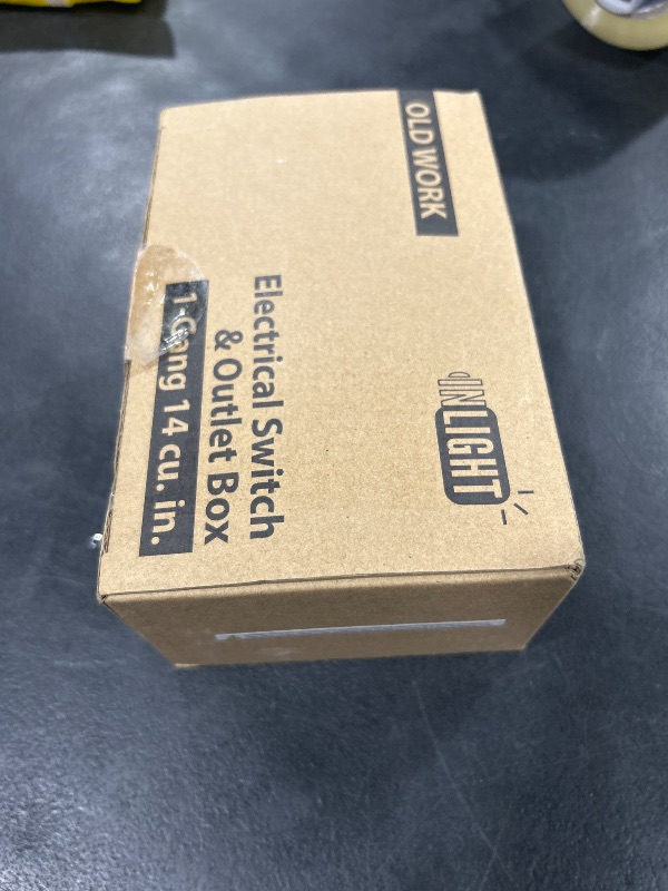 Photo 1 of Inlight Single Gang Electrical Outlet Box, 14 Cubic Inch Junction Box, Old Work Box, UL Listed, 3-Pack, IN-0501-4-3