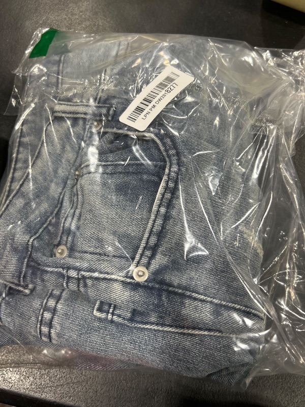 Photo 1 of Verdusa Men's Vintage Distressed Ripped Jeans Straight Leg Denim Pants with Pockets Blue Large