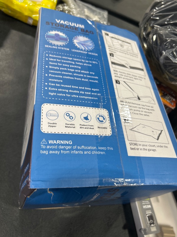 Photo 1 of 20 Pack Vacuum Storage Bags, Space Saver Bags (4 Jumbo/4 Large/4 Medium/4 Small/4 Roll) Compression for Comforters and Blankets, Sealer Clothes Storage, Hand Pump Included