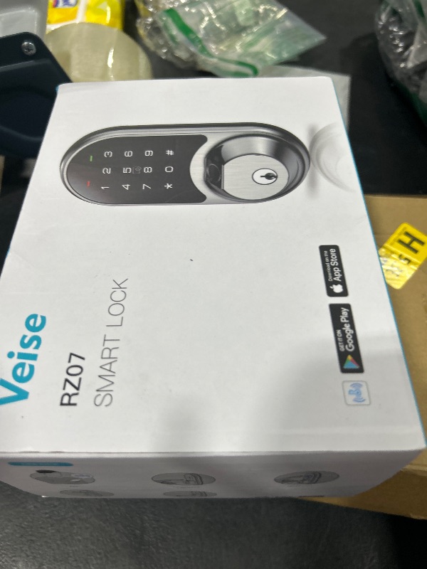Photo 1 of Veise Smart Lock, Fingerprint Door Lock, 7-in-1 Keyless Entry Door Lock with App Control, Electronic Touchscreen Keypad, Smart Deadbolt, Biometric Smart Locks for Front Door, Satin Nickel