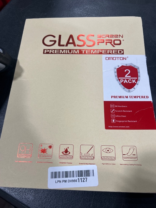 Photo 1 of OMOTON Screen Protector for iPad Air 5th 4th Generation (Air 5/4, 10.9 Inch, 2022/2020) iPad Pro 11 Inch (2022/2021/2020/2018) Tablet - Tempered Glass, Case Friendly, Apple Pencil Compatible, 2 Pack