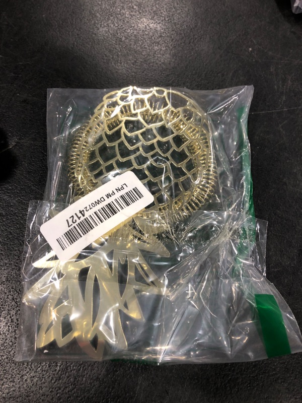 Photo 1 of Pineapple Design Cocktail Strainer, Hawthorne Style, Stainless Steel (Gold Plated)