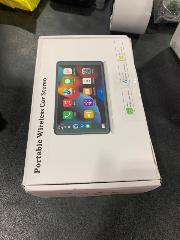 Photo 1 of Portable Wireless Carplay Car Stereo, 7" HD Touchscreen for Car with Apple CarPlay & Android Auto with Backup Camera/Mirror Link/Voice Control/Bluetooth/GPS/AUX/FM Satellite Radio for All Vehicles