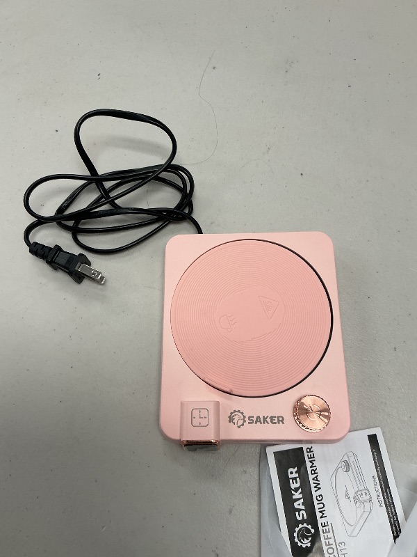 Photo 1 of Saker Mug Warmer,Smart Candle Warmer with 9-Temp Settings with Temperature and Time Display, Auto Shut Off with Reservation Feature,Portable Coffee Cup Warmer for Desk(Pink)