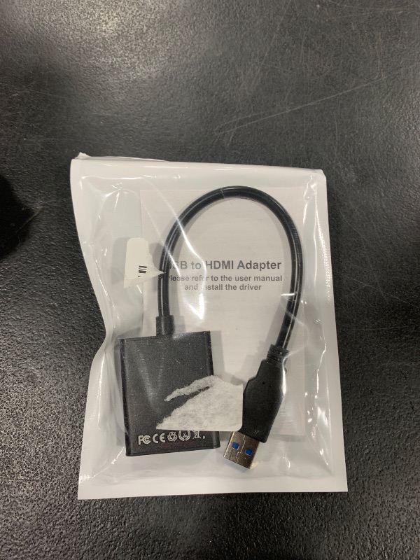 Photo 1 of KUPOISHE USB to HDMI Adapter for Monitor Windows 11/10 / 8, HDMI USB Converter for Laptop Mac MacBook pro, USB 3.0 USB 2.0 HDMI Cable Multiple Monitors for Desktop PC TV, Black