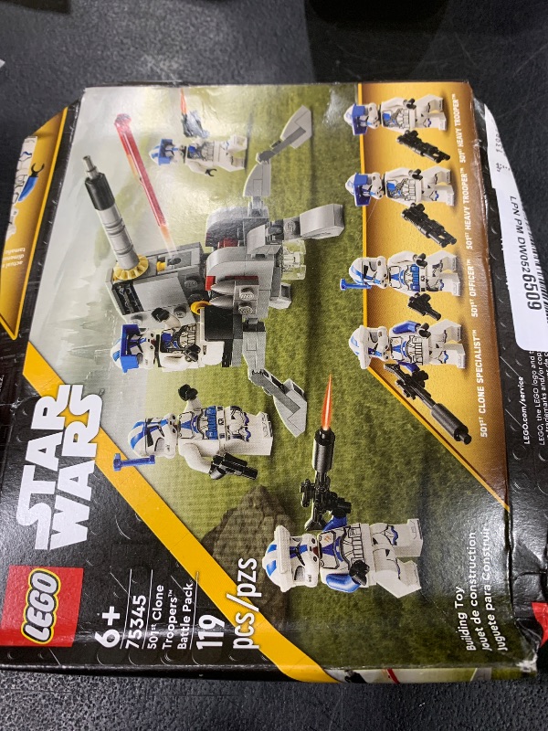 Photo 1 of LEGO Star Wars 501st Clone Troopers Battle Pack Toy Set, Buildable AV-7 Anti Vehicle Cannon, with 4 Clone Trooper Minifigures, Portable Travel Toy, Great Birthday Gift for Kids Ages 6 and Up, 75345