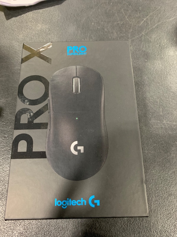 Photo 1 of Logitech G PRO X SUPERLIGHT Wireless Gaming Mouse, Ultra-Lightweight, HERO 25K Sensor, 25,600 DPI, 5 Programmable Buttons, Long Battery Life, Compatible with PC / Mac - Black