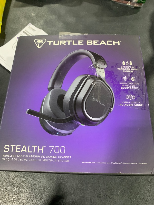 Photo 1 of Turtle Beach Stealth 700 Gen 3 Wireless Multiplatform Amplified Gaming Headset for PC, PS5, PS4, Mobile – 24-bit Audio, 60mm Drivers, High-Bandwidth Microphone, Bluetooth, 80-Hr Battery – Black