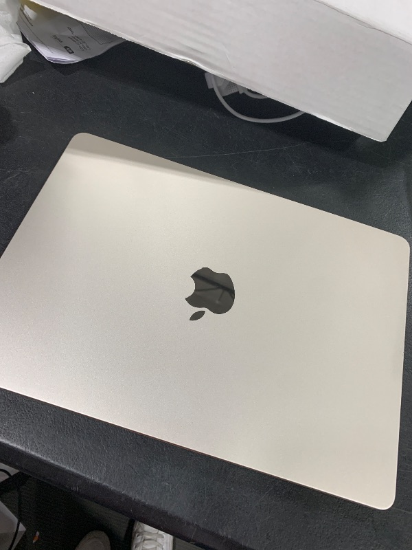 Photo 1 of Apple 2022 MacBook Air M2 Chip (13-inch, 8GB RAM, 256GB SSD Storage) (QWERTY English) Starlight (Renewed Premium)