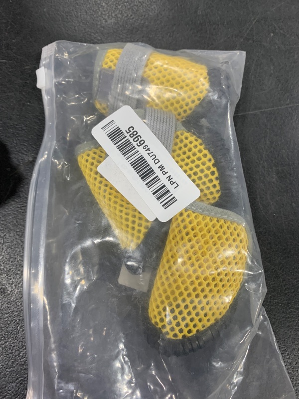 Photo 1 of Partslety 4pcs Dog Shoes, Breathable Mesh Boots, Non-Slip for Small Dogs, Anti-Slip Cats & Puppy Comfortable Booties Lemon Yellow 6-9 Pounds Size 2