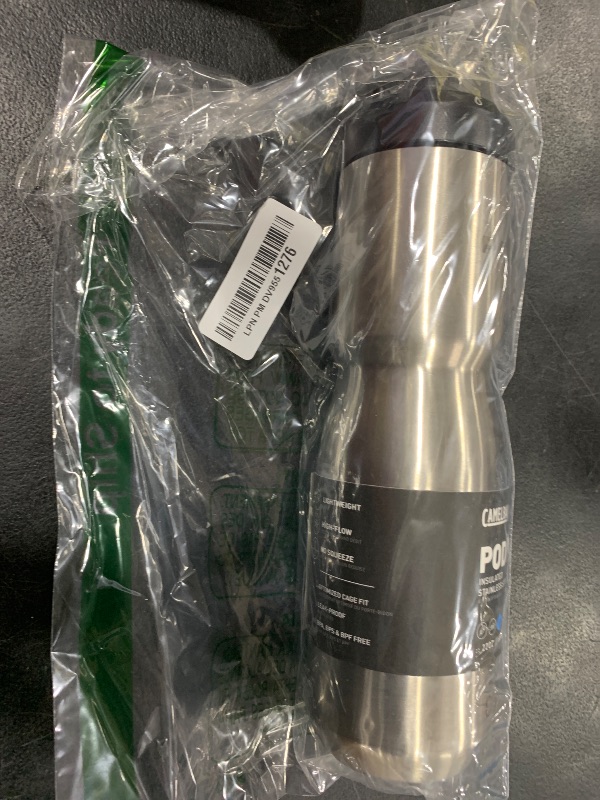 Photo 1 of CamelBak Podium Steel Insulated Stainless Steel Bike Water Bottle – for Cycling, Fitness & Sports- Fits Most Bike Cages, 22oz - Stainless