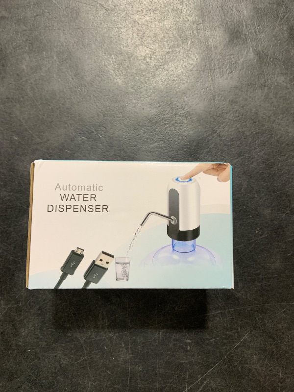Photo 1 of Myvision Water Dispenser for 5 Gallon Bottle, Portable USB Charging Electric Water Pump, Drinking Water Jug Pump for Home, Kitchen, Living Room, Office, Camping, Universal for 3-5 Gallon (Blue)