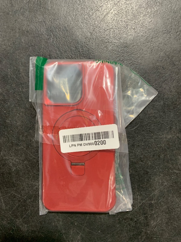 Photo 1 of TIANLI Designed for iPhone 15 Pro Max Case with Magnetic Invisible Ring Stand [Compatible with Mag-Safe] [Military Drop Protection] Shockproof Anti-Slip Cover for Women,Red