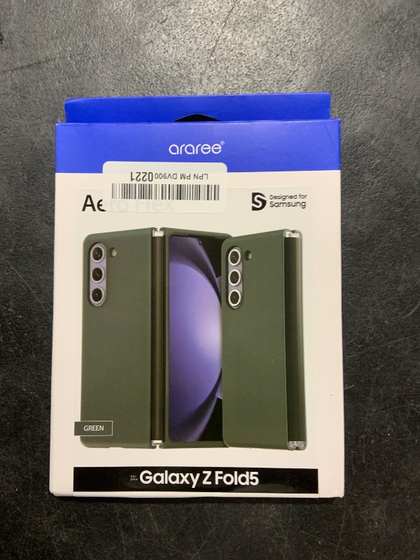 Photo 1 of Araree Aero Flex Galaxy Z Fold 5 Case with Hinge Protection, Slim Protective Cover (PC) with Hinge Protector (TPU), Compatible with Galaxy Z Fold 5 5G - Green