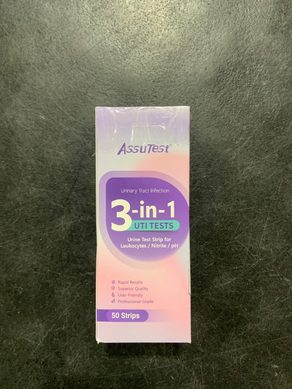 Photo 1 of AssuTest UTI Test Strips - 3-in-1 Advanced Urinary Tract Infection Home Testing Testing Kit Detection with Accurate Leukocytes, Nitrite, and PH Readings, Simple at-Home Urine Test Strips, 50ct