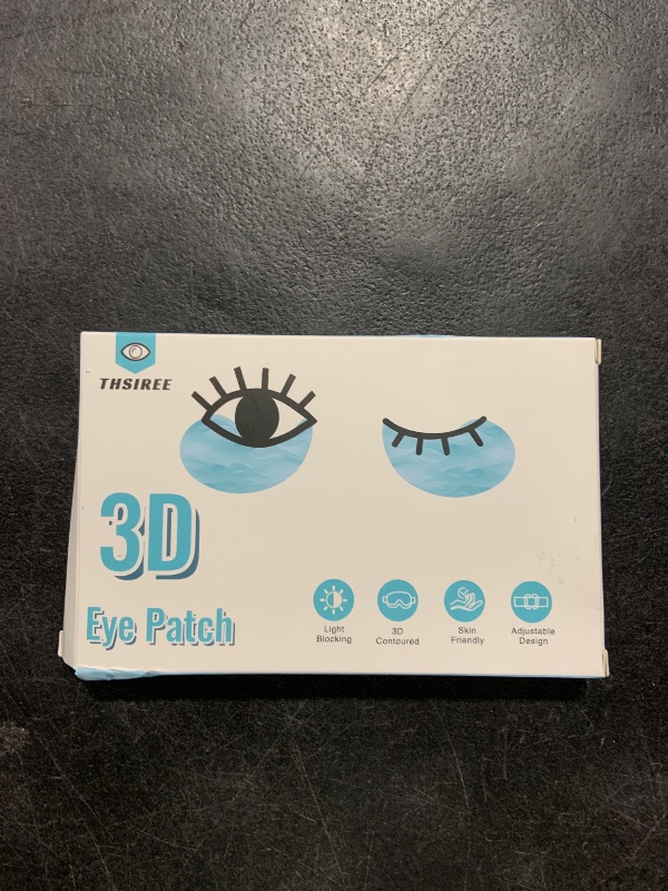 Photo 1 of THSIREE 2PCS Eye Patch, Adjustable Eye Patches, Medical Eye Patch, Amblyopia Lazy Eye Patches for Left or Right Eyes, Black