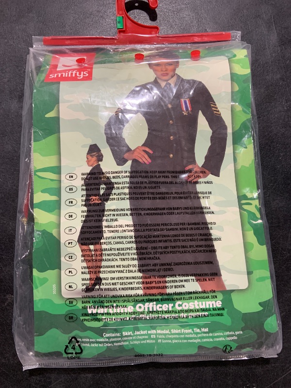 Photo 1 of Smiffys womens Wartime Officer Costume, Green, M - US Size 10-12