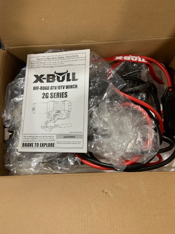 Photo 1 of X-BULL New 12V DC 3000LBS IP68 Waterproof Electric Winch for Towing ATV/UTV, Boat, Off Road, Wireless Remote and Corded Control Recovery, Portable Synthetic Rope Electric Winch with Hawse Fairlead.