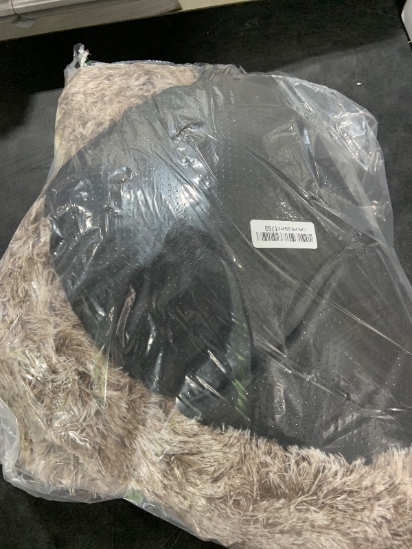 Photo 1 of NOYAL Round Hooded Donut Dog Bed for Small & Medium Pets - Plush Fluffy Anti-Anxiety Cat Cave Bed with Cover