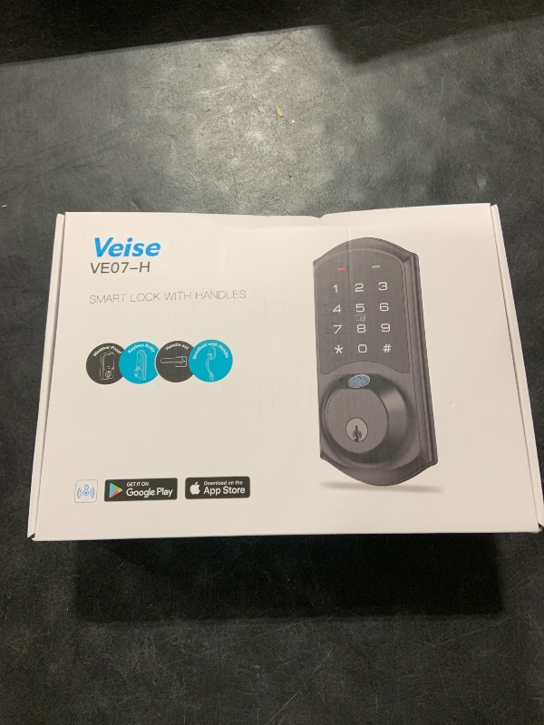 Photo 1 of Veise Fingerprint Smart Locks for Front Door with Handle Set, App Control, Keyless Entry Keypad Deadbolt, Digital Electronic Touchscreen, Easy Install, Auto Lock, Satin Nickel