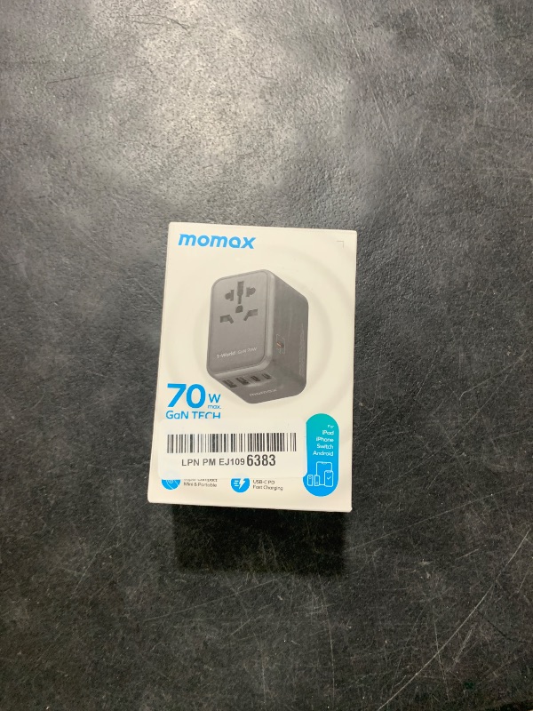 Photo 1 of MOMAX Universal Travel Adapter, 70W GaN International Power Adapter, 3 USB-C & 2 USB-A, Worldwide Travel Plug Adapter, International Power Adapter for Most Europe, USA Japan, Australia (Type C/A/G/I)