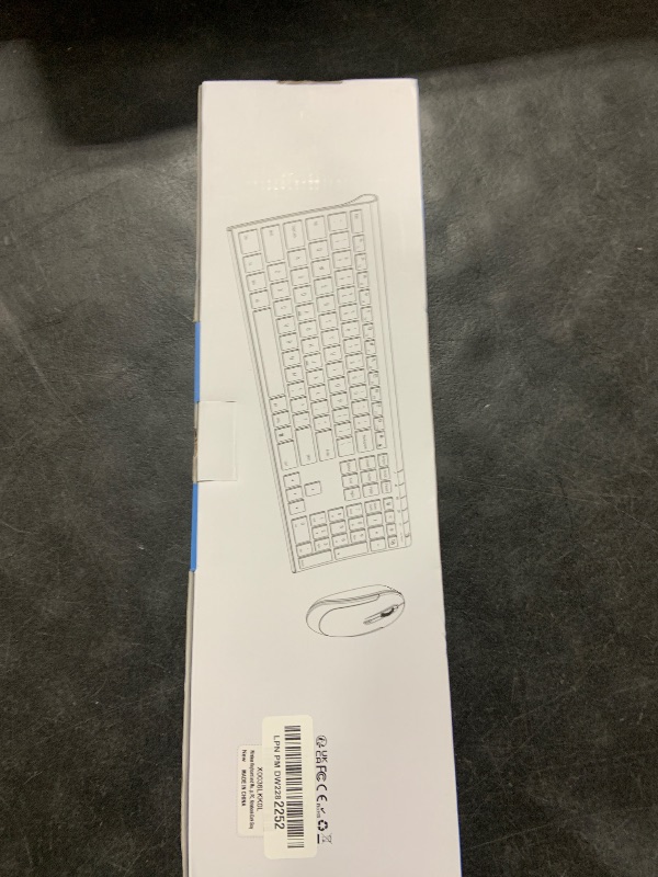 Photo 1 of Wireless Keyboard and Mouse, Vssoplor Rechargeable Quiet Full-Size Keyboard and Mouse Combo Set Ultra Slim Design for Laptop, PC, Notebook, Desktop-Dark Gray