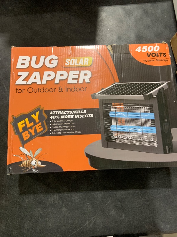 Photo 1 of Solar Bug Zapper Outdoor, PhatroyYee Mosquito Zapper 4500V, Waterproof Portable Fly Zapper, Rechargeable Electric Mosquito Killer, Cordless Fly Insect Mosquitos Trap for Patio Yard Home Garden Camping