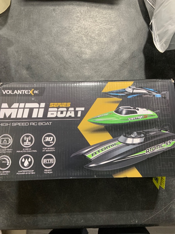 Photo 1 of VOLANTEXRC Remote Control Boats for Pools and Lakes 20+MPH AtomicXS High Speed RC Boat for Kids or Adults Toy Boat Gifts with 2 Batteries & Reverse Function (795-5 Black)
