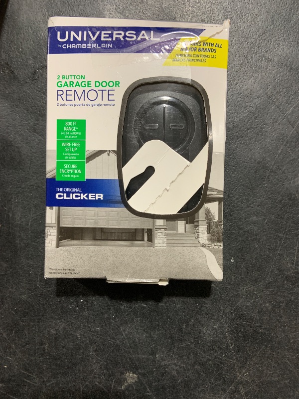 Photo 1 of Chamberlain KLIK5U-BK2 Garage Door Opener, Universal Remote Control, Black - Quantity 1