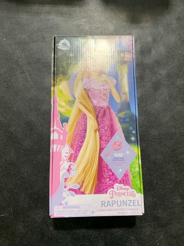 Photo 1 of Disney Store Official Disney Princess Classic Doll (Rapunzel from Tangled), 11 Inches, Includes Brush with Molded Details, Fully Posable Toy in Classic Outfit - Disney Princess Toys for Girls