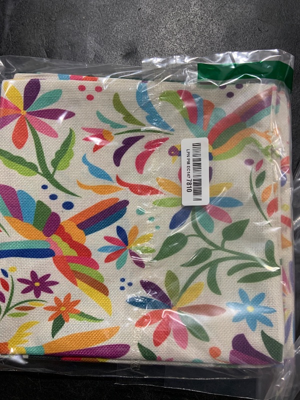 Photo 1 of Sanwarm Throw Pillow Covers Home Decor Set of 4 Pillow Cases Decorative 20 x 20 Inches Cushion Couch Sofa Pillowcases Mexican Colorful Ethnic Birds Flowers