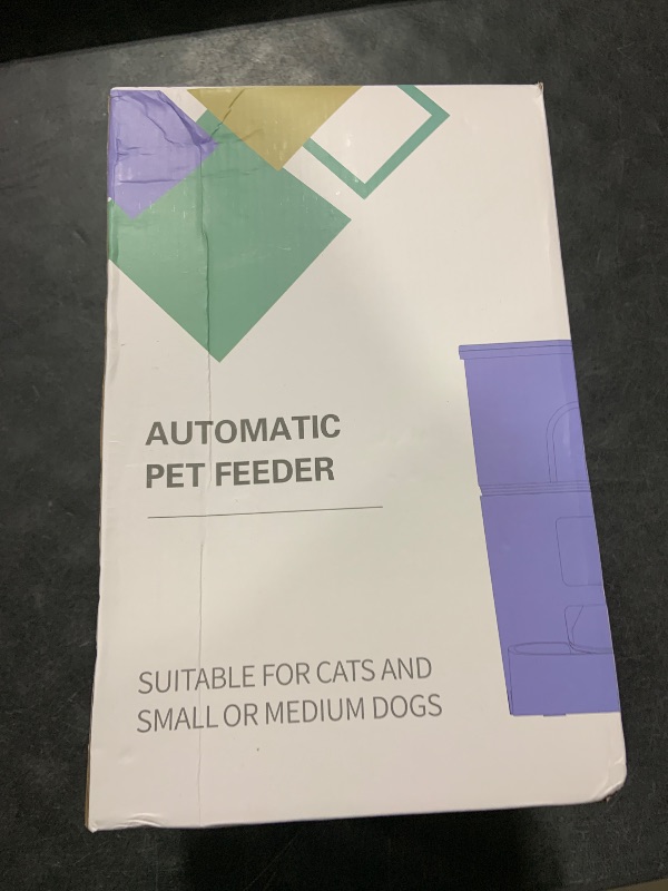 Photo 1 of Automatic Cat Feeders, 3L Timed Cat Dry Food Dispenser, Dual Power Supply, Programmable Portion Size, Auto Pet Feeder for Cats and Small Dogs