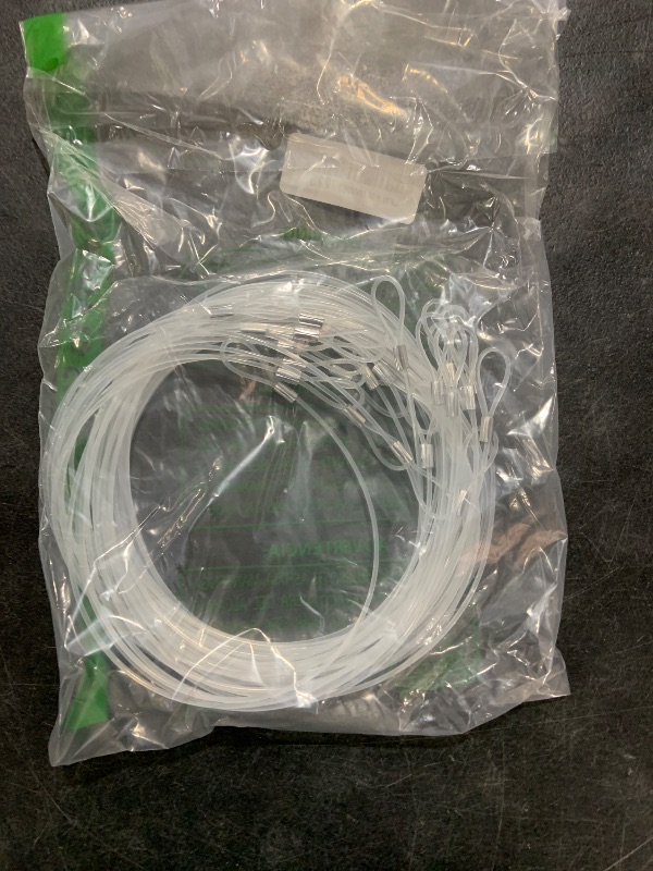 Photo 1 of 12 Pcs 59" Length Picture Rail Hanging Cord 66 Lb/ 30 kg Load Capacity Clear Nylon Picture Wire Invisible Nylon Cord Cable with Loop for Hanging, Frame Display Supply