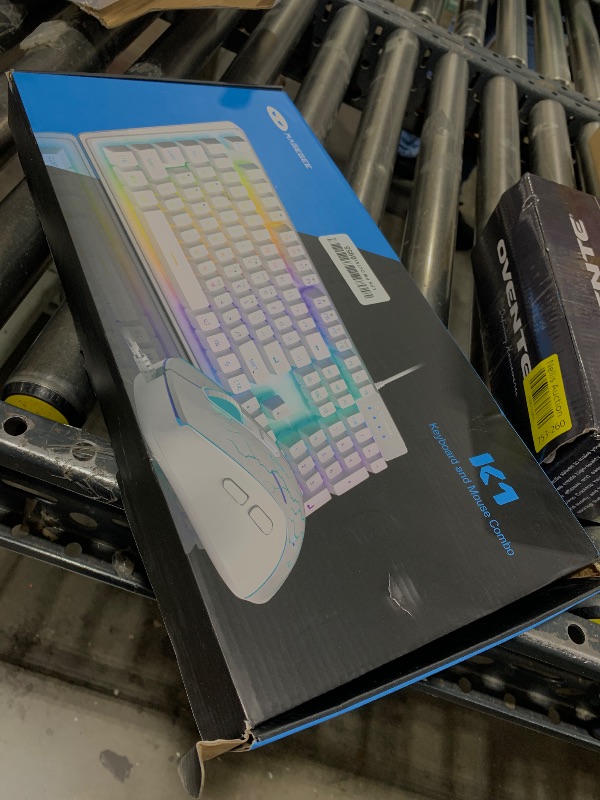 Photo 1 of Gaming Keyboard and Mouse Combo, K1 RGB LED Backlit Keyboard with 104 Keys Computer PC Gaming Keyboard for PC/Laptop (Pink)