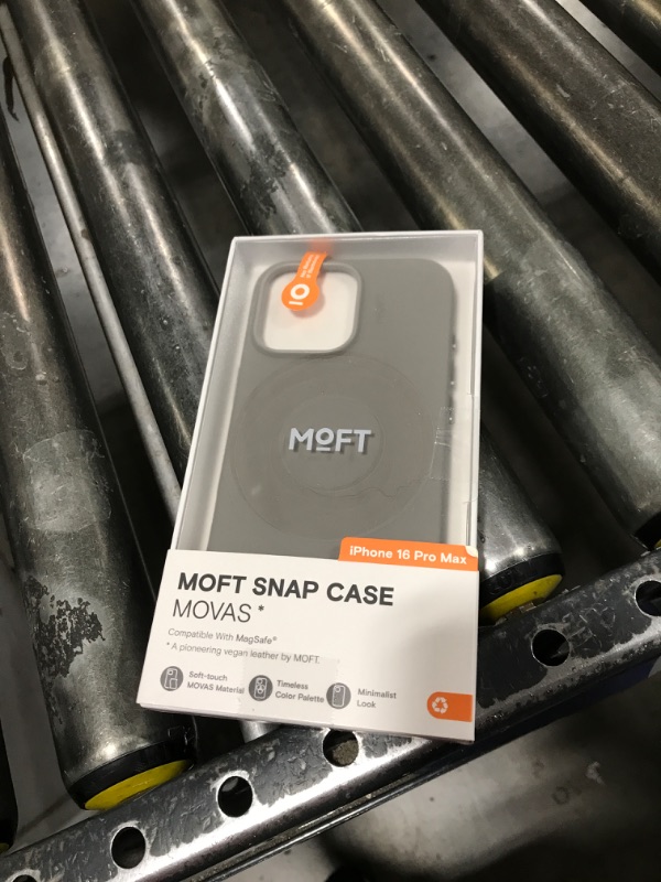 Photo 1 of MOFT Snap Case MOVAS™ for iPhone 16 Pro Max Case, Compatible with MagSafe, Magnetic Premium Vegan Leather Phone Case with Smooth Feeling, Enduring Color Minimalist 6.9 inch Protective Case, Taupe