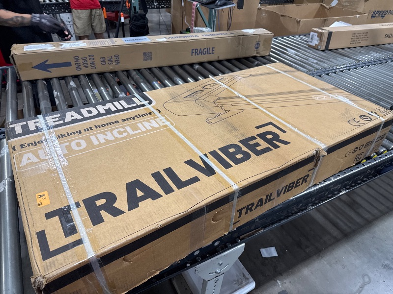 Photo 1 of TRAILVIBER Walking Pad Treadmill with 12% 9-Level Auto Incline, 450 lbs Capacity and RGB LED Screen Under Desk Treadmill with Auto Incline and Hiking Mode, Compact Treadmills for Home Small/Office