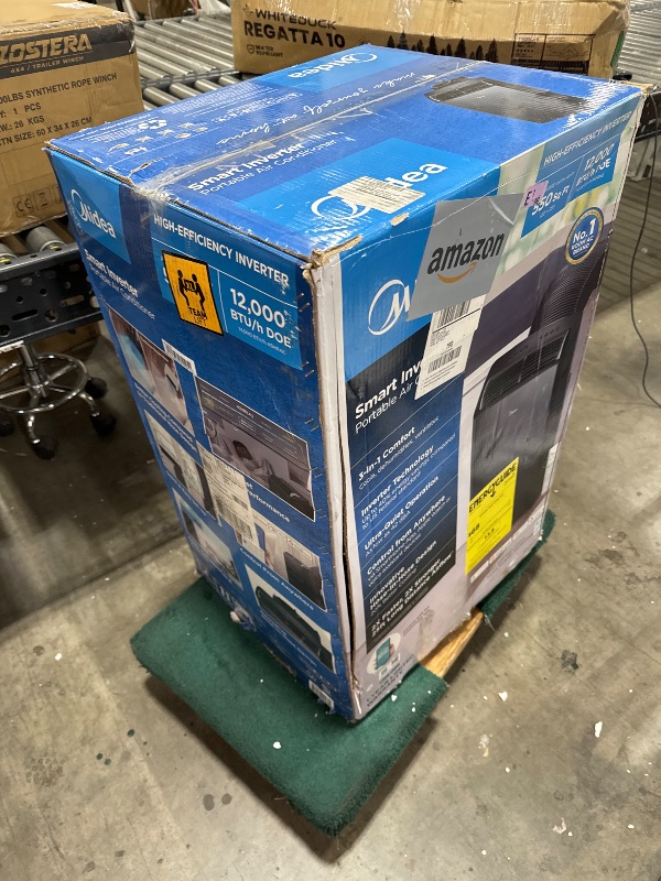 Photo 1 of Midea Duo 14,000 BTU (12,000 BTU SACC) High Efficiency Inverter, Ultra Quiet Portable Air Conditioner, Cools up to 550 Sq. Ft., Works with Alexa/Google Assistant, Includes Remote Control & Window KitX0048DR9SH
